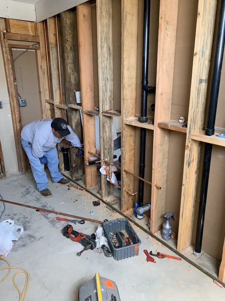 Commercial rough-in plumbing for Gas Line Repair in Winterville